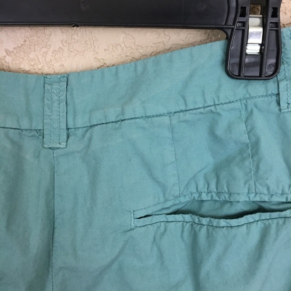 SALE
 J Crew Sz 10 Dk Seafoam Green Cotton ShortsF6 - Picture 5 of 6